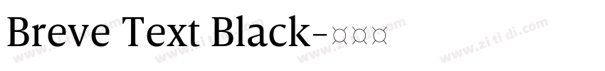 Breve Text Black字体转换